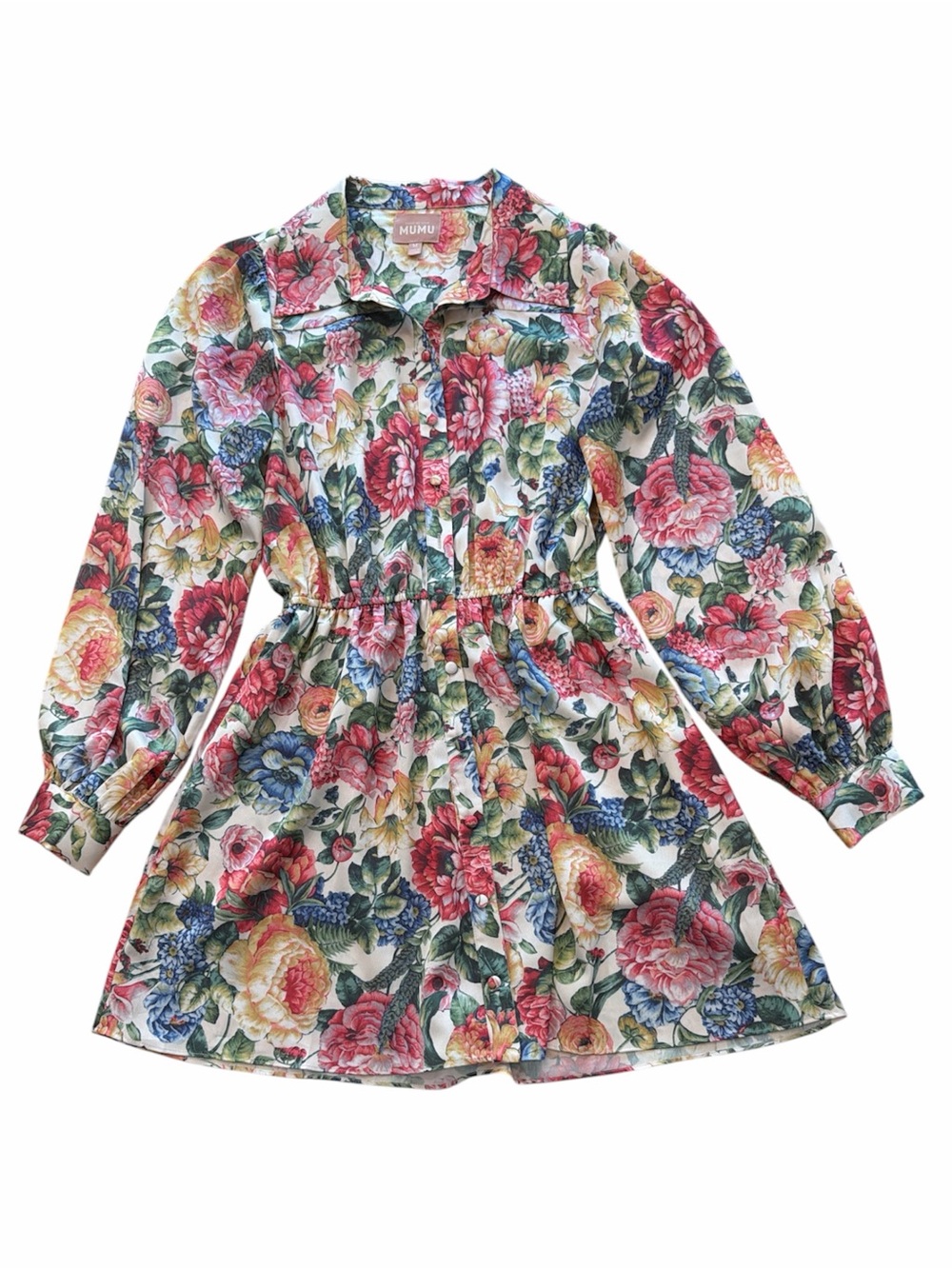 Show Me Your MuMu Carrie Dusty Meadows Floral Long Sleeve Mini Dress